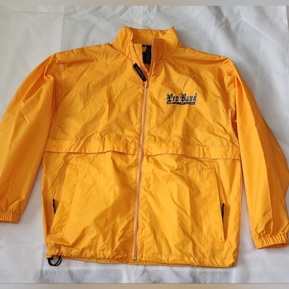Edmonton Eskimos Pep Band Yellow Windbreaker / Waterproof Jacket Size Medium